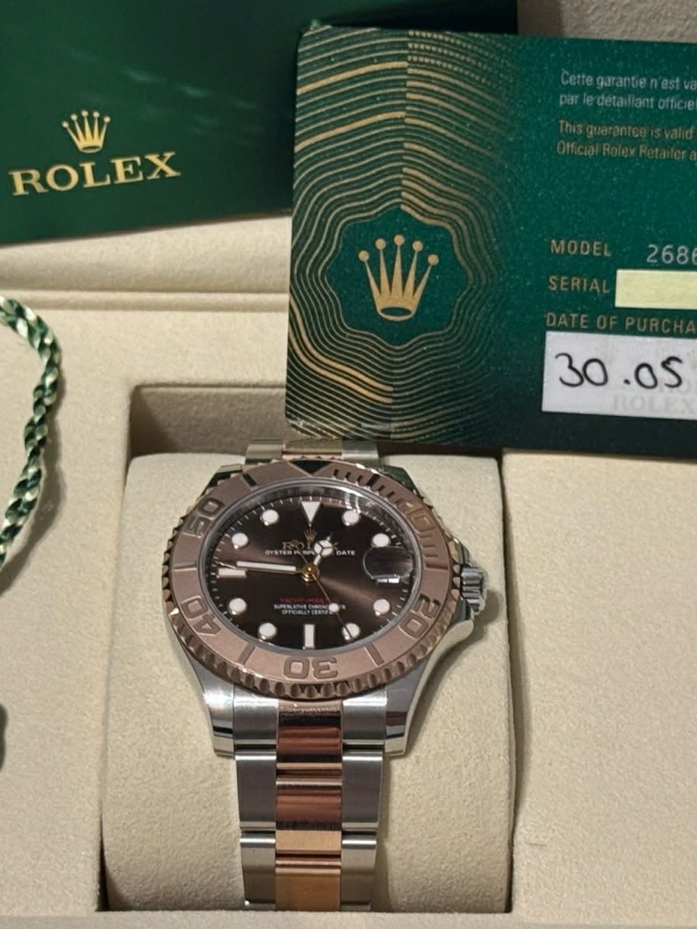 Rolex Two-Tone Rose Gold and Stainless Steel Yacht-Master with Chocolate Dial